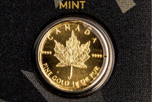 In Stock! Inquire Only! Payment via Etransfer Only! Gold Maplegram (1 Gram Piece) Random Year